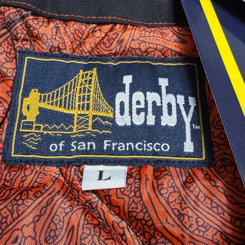 NWT Derby of San Francisco The Classic 300 Jacket sz Large Black Orange Giants - Picture 7 of 9
